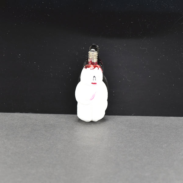 Vintage Milk Glass Figural Snowman Light Bulb, Made in Japan, 15 Volts (c. 1914-?)