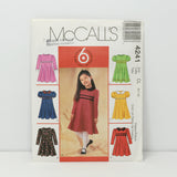 McCall's 4241 Little Girl's Dress Sewing Pattern (c. 2003) Girl's Sizes 6-8