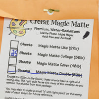 Lot of Cre8it Magic Paper Magic Matte, Sheer Heaven