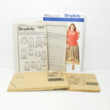 Simplicity 1812 Knit Top & Skirt Sewing Pattern c. 2012 Uncut Sizes 10-18