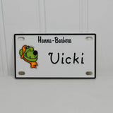 Vintage Retro Hanna-Barbera Scooby Doo and Muttley Bicycle Name Plates, Tags (c. 1972) Valerie & Vicki, Retro Cartoon