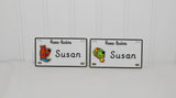 Vintage Hanna-Barbera Scooby Doo, Muttley Bike Name Plates Tags (c. 1972) Stan, Steve, Stuart, Susan, Susie, Sylvia