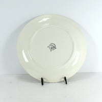 This photo shows the back of the Southern Pottery dinner plate. There is a backstamp in the middle.