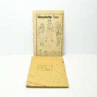 Vintage Simplicity Pattern 7056, Girls Size 7 (c.1985), Pants, Skirt, Unlined Jacket & Vest