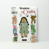 Simplicity Crafts 5276 (c. 2003) Elaine Heigl Designs, Sewing Pattern For 18 inch Fashion Doll, Pajamas, Doll Robe