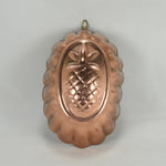 Vintage Made In Korea Solid Copper Pineapple Jello Mold (c. 1950's?) B&M Douro, Country Kitchen, Hospitality Symbol, Wall Hanging