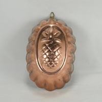 Vintage Made In Korea Solid Copper Pineapple Jello Mold (c. 1950's?) B&M Douro, Country Kitchen, Hospitality Symbol, Wall Hanging