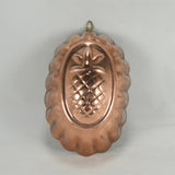 Vintage Made In Korea Solid Copper Pineapple Jello Mold (c. 1950's?) B&M Douro, Country Kitchen, Hospitality Symbol, Wall Hanging
