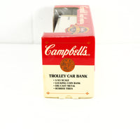 Vintage Licensed Ertl Campbell's Soup Trolley Car Bank (c. 1994) With Original Box