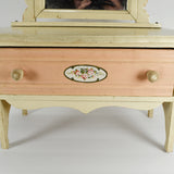 Vintage Wooden Chippy Doll One Drawer Dresser With Attached Mirror (c. 1940's) With Video