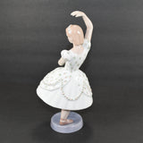 A view of the back of the B&G porcelain ballerina #2355.