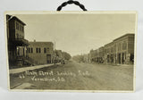 Antique Vermillion, South Datoka Main Street Looking East Kruxo Photo Postcard (c. early 1910's)