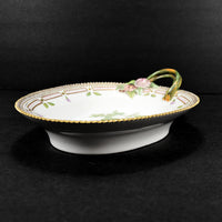Another side view of the Flora Danica oval dish by Royal Copenhagen.