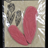 New EZMount Stamp Cloisonne Tulip Rubber Stamp For Use With An Acrylic Block