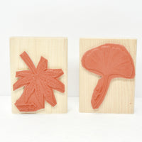 Gently Used Vintage Stampin' Up Rubber Stamps - Japanese Maple & Gingko (c. 2001)