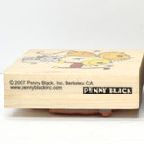 Two Penny Black Gently Used Rubber Stamps 3689K Party Animals! and 3691H The Three Meows (c. 2007)