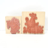 Two Penny Black Gently Used Rubber Stamps 3689K Party Animals! and 3691H The Three Meows (c. 2007)