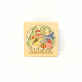 Gently Used Lockhart Stamp Co. Karin Lockhart Snowman Family Rubber Stamp (c. 2007) 92-256