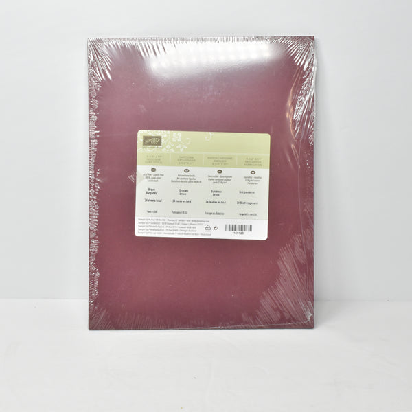 Stampin' Up 8 1/2" x 11" Exclusive Card Stock 80 lb. Bravo Burgundy New Old Stock