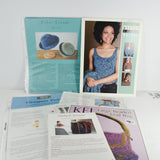 Lot of Eight Knitting Pattern, 1 Knitting, 7 Felted, Purses, Tote, Hats, Snugs (c. 2002-06)