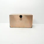 Vintage Copper Color Toy Metal Bread Box With Sliding/Locking Knob