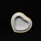 Vintage Gretchen Stoneware Friendship Porcelain Heart Shaped Trinket Box, WWA Inc. (c. 1977)