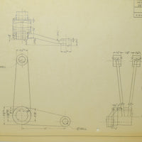 Vintage Industrial Drawing of a Rocker Arm by R.M. Davis (c. 1948)
