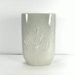 Vintage Gray Red Wing Pottery Vase with Cattails c. 1950's