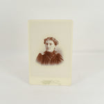 Antique Cabinet Card Photograph of a Young Woman, Moffit Studio, Lowell, Michigan (c. 1880's)