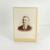 Antique Cabinet Card of a Young Man With A Mustache (c. 1880's)