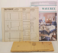Butterick 5860 (c. 1998) Waverly, Bedroom Decor, Dust Ruffle, Bed Caddy, Duvet Cover, Valance, Drapes, Pillow, Home Decor, Cottage Decor