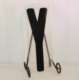 9 Inch Vintage Industrial Marquee Plastic 'Y', Home Decor, Repurposed Art, Industrial Supply, Wedding Ideas, Art Project, Marquee Sign