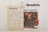 Simplicity 7359 Daisy Kingdom Girls' Dress, Vest and Matching 17" Doll Dress and Vest (c. 1996) Girls' Size 7, 8, 10, 12, Fashion Doll Dress