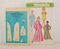 Vintage Simplicity 9074 Misses' Robe In Two Lengths (c. 1970) Misses' Size 12, Bust Size 34 Inches, Vintage Robe, Retro Styling, Bathrobe