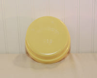 Vintage Pale Yellow Northington Pottery Covered Dish With Metal Lid (c. 1950's) Mid Century California Pottery