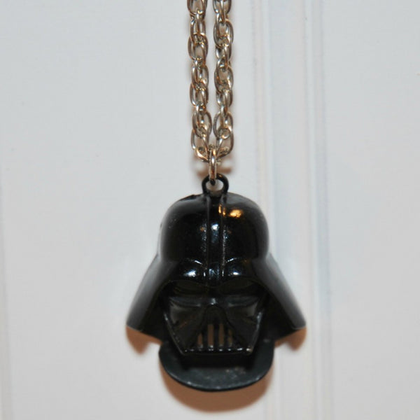 Vintage Darth Vader Metal Pendant Necklace (c.1977) Vintage Star Wars Character, Gift Idea, Collectible, Retro Darth Vader, Original Chain