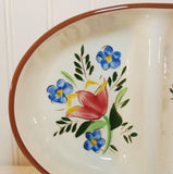 Vintage Stangl Oval Divided Vegetable Bowl, Country Garden Pattern (c. 1960's) Handpainted Dinnerware, Tulips, Daffodil, Collectible Pottery