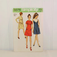 Vintage Simplicity 8878 One-Piece Dress (c. 1970) Misses' Size 14, Bust Size 36 Inches, Knee Length Dress, Retro Style, 1970s Dress