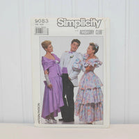 Vintage Simplicity 9083 The Accessory Club Prom Accessories (c. 1989) One Size, Bag, Scarf, Long Gloves, Lace Gloves, Shoe Bows, Bow Tie