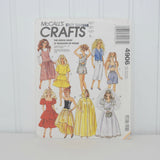 Vintage McCall's 4906, McCall's Crafts Dressing For The 90's For 11 1/2 Inch Fashion Dolls (c. 1990)