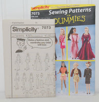Simplicity 7073 Sewing Pattern For Dummies 11 1/2 Inch Fashion Doll Clothes (c. 2002)