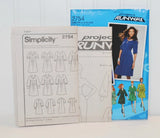 Simplicity 2754 Dress Pattern Inspired by Project Runway (c. 2008) Misses' Sizes 12-20, Dress With Bodice and Sleeve Variations