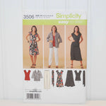 Simplicity 3506 Easy To Sew (c. 2008) Misses' & Women's Sizes 10-18, Dress, Top, Skirt, Pants, Jacket, Versatile Business Clothes