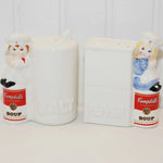 Vintage Campbell's Soup Kids Ceramic Salt & Pepper Shakers (c. 1996) Collectible Advertising, Kitchen Decor, Gift Idea