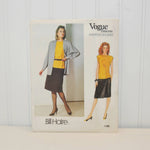 Vintage Vogue 1192, American Designer Line Designed by Bill Haire (c. 1980's) Misses' Size 8-12, Jacket, Skirt, Top, Classic Business Attire