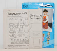 Simplicity 2574 Jumper, Lined Shrug (c. 2009) Toddler, Child Sizes 1/2-3, Inspired by Project Runway, Pre School Clothes, Cute Jumper