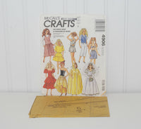Vintage McCall's 4906, McCall's Crafts Dressing For The 90's For 11 1/2 Inch Fashion Dolls (c. 1990)