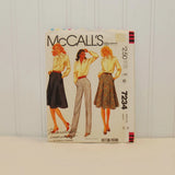 Vintage McCall's 7234, Palmer & Pletsch Misses' Skirt and Pants Sewing Pattern (c. 1980) Misses' Size 16, Waist Size 30