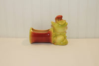Adorable Vintage Hull Pottery Cat or Kitten Planter (c. 1940's-1950's) Mid Century Kitsch Planter, Cat With Hat and Spool of Thread Planter