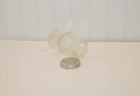 Vintage Clear Ribbed Glass Jar with Original Aluminum Lid (c. 1930's?) Depression Era Glass, Kitchen Storage and Decor, Country Home Decor